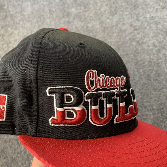 Chicago Bulls Hat - Snapback Cap Hardwood Classics NBA Basketball Black NEW ERA - Picture 3 of 10